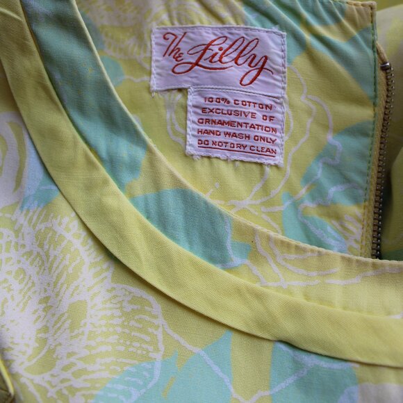 The Lilly Pulitzer vintage floral tunic mod 60s dress Jackie O scooter shift S - Picture 10 of 10